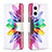 Custodia Portafoglio In Pelle Fantasia Modello Cover con Supporto B01F per Oppo Reno8 Lite 5G Multicolore