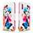 Custodia Portafoglio In Pelle Fantasia Modello Cover con Supporto B01F per Samsung Galaxy A01 SM-A015 Colorato