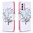 Custodia Portafoglio In Pelle Fantasia Modello Cover con Supporto B01F per Samsung Galaxy A82 5G Bianco