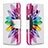 Custodia Portafoglio In Pelle Fantasia Modello Cover con Supporto B01F per Samsung Galaxy M30 Multicolore