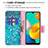 Custodia Portafoglio In Pelle Fantasia Modello Cover con Supporto B01F per Samsung Galaxy M32 4G
