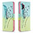 Custodia Portafoglio In Pelle Fantasia Modello Cover con Supporto B01F per Samsung Galaxy M32 5G Verde Pastello