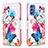 Custodia Portafoglio In Pelle Fantasia Modello Cover con Supporto B01F per Samsung Galaxy M52 5G