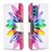 Custodia Portafoglio In Pelle Fantasia Modello Cover con Supporto B01F per Samsung Galaxy M52 5G Multicolore