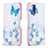 Custodia Portafoglio In Pelle Fantasia Modello Cover con Supporto B01F per Samsung Galaxy Note 20 5G Blu