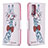Custodia Portafoglio In Pelle Fantasia Modello Cover con Supporto B01F per Samsung Galaxy Note 20 5G Rosa