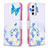 Custodia Portafoglio In Pelle Fantasia Modello Cover con Supporto B01F per Samsung Galaxy Quantum2 5G Blu