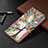Custodia Portafoglio In Pelle Fantasia Modello Cover con Supporto B01F per Samsung Galaxy S21 5G Verde