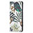Custodia Portafoglio In Pelle Fantasia Modello Cover con Supporto B01F per Samsung Galaxy S21 Ultra 5G Verde Pastello
