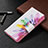 Custodia Portafoglio In Pelle Fantasia Modello Cover con Supporto B01F per Samsung Galaxy S22 5G Colorato