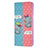 Custodia Portafoglio In Pelle Fantasia Modello Cover con Supporto B01F per Samsung Galaxy S23 Ultra 5G