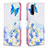 Custodia Portafoglio In Pelle Fantasia Modello Cover con Supporto B01F per Vivo Y12s Blu