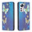 Custodia Portafoglio In Pelle Fantasia Modello Cover con Supporto B01F per Xiaomi Mi 12 Pro 5G