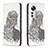 Custodia Portafoglio In Pelle Fantasia Modello Cover con Supporto B01F per Xiaomi Mi 12 Pro 5G Grigio