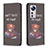 Custodia Portafoglio In Pelle Fantasia Modello Cover con Supporto B01F per Xiaomi Mi 12 Pro 5G Nero