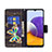 Custodia Portafoglio In Pelle Fantasia Modello Cover con Supporto B03F per Samsung Galaxy A22 5G