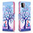 Custodia Portafoglio In Pelle Fantasia Modello Cover con Supporto B03F per Samsung Galaxy A22 5G Lavanda