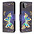 Custodia Portafoglio In Pelle Fantasia Modello Cover con Supporto B03F per Samsung Galaxy A22 5G Nero