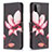 Custodia Portafoglio In Pelle Fantasia Modello Cover con Supporto B03F per Samsung Galaxy A22 5G Rosso