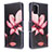 Custodia Portafoglio In Pelle Fantasia Modello Cover con Supporto B03F per Samsung Galaxy A51 5G Rosso