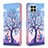 Custodia Portafoglio In Pelle Fantasia Modello Cover con Supporto B03F per Samsung Galaxy M33 5G Lavanda