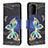 Custodia Portafoglio In Pelle Fantasia Modello Cover con Supporto B03F per Samsung Galaxy Note 20 5G