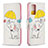 Custodia Portafoglio In Pelle Fantasia Modello Cover con Supporto B03F per Samsung Galaxy Note 20 5G Giallo