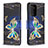 Custodia Portafoglio In Pelle Fantasia Modello Cover con Supporto B03F per Samsung Galaxy Note 20 Ultra 5G