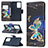 Custodia Portafoglio In Pelle Fantasia Modello Cover con Supporto B03F per Samsung Galaxy Note 20 Ultra 5G