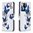 Custodia Portafoglio In Pelle Fantasia Modello Cover con Supporto B03F per Samsung Galaxy Note 20 Ultra 5G Blu