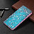 Custodia Portafoglio In Pelle Fantasia Modello Cover con Supporto B03F per Samsung Galaxy S21 5G Verde Pastello
