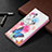 Custodia Portafoglio In Pelle Fantasia Modello Cover con Supporto B03F per Samsung Galaxy S21 Plus 5G Rosa Caldo