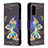 Custodia Portafoglio In Pelle Fantasia Modello Cover con Supporto B03F per Xiaomi Poco M3 Nero
