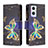 Custodia Portafoglio In Pelle Fantasia Modello Cover con Supporto B04F per OnePlus Nord N20 5G Nero