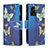 Custodia Portafoglio In Pelle Fantasia Modello Cover con Supporto B04F per Oppo A56S 5G