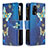Custodia Portafoglio In Pelle Fantasia Modello Cover con Supporto B04F per Oppo A74 4G