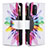 Custodia Portafoglio In Pelle Fantasia Modello Cover con Supporto B04F per Oppo A74 5G Multicolore