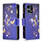 Custodia Portafoglio In Pelle Fantasia Modello Cover con Supporto B04F per Oppo F21 Pro 4G