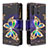 Custodia Portafoglio In Pelle Fantasia Modello Cover con Supporto B04F per Samsung Galaxy A21