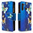 Custodia Portafoglio In Pelle Fantasia Modello Cover con Supporto B04F per Samsung Galaxy A21