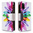 Custodia Portafoglio In Pelle Fantasia Modello Cover con Supporto B04F per Samsung Galaxy A41 Multicolore