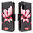 Custodia Portafoglio In Pelle Fantasia Modello Cover con Supporto B04F per Samsung Galaxy A41 Rosso
