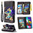 Custodia Portafoglio In Pelle Fantasia Modello Cover con Supporto B04F per Samsung Galaxy A51 4G