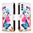 Custodia Portafoglio In Pelle Fantasia Modello Cover con Supporto B04F per Samsung Galaxy M23 5G Colorato