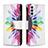 Custodia Portafoglio In Pelle Fantasia Modello Cover con Supporto B04F per Samsung Galaxy M23 5G Multicolore