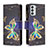 Custodia Portafoglio In Pelle Fantasia Modello Cover con Supporto B04F per Samsung Galaxy M23 5G Nero