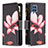 Custodia Portafoglio In Pelle Fantasia Modello Cover con Supporto B04F per Samsung Galaxy M32 4G Rosso