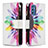 Custodia Portafoglio In Pelle Fantasia Modello Cover con Supporto B04F per Samsung Galaxy M52 5G Multicolore