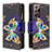 Custodia Portafoglio In Pelle Fantasia Modello Cover con Supporto B04F per Samsung Galaxy Note 20 Ultra 5G Nero