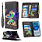 Custodia Portafoglio In Pelle Fantasia Modello Cover con Supporto B04F per Samsung Galaxy S20 Ultra 5G